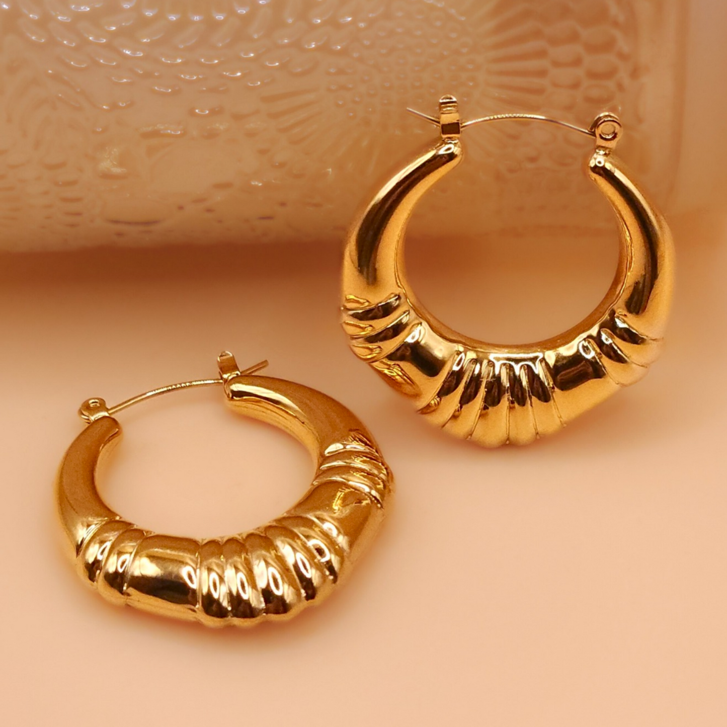 Vintage Hollow Hoops