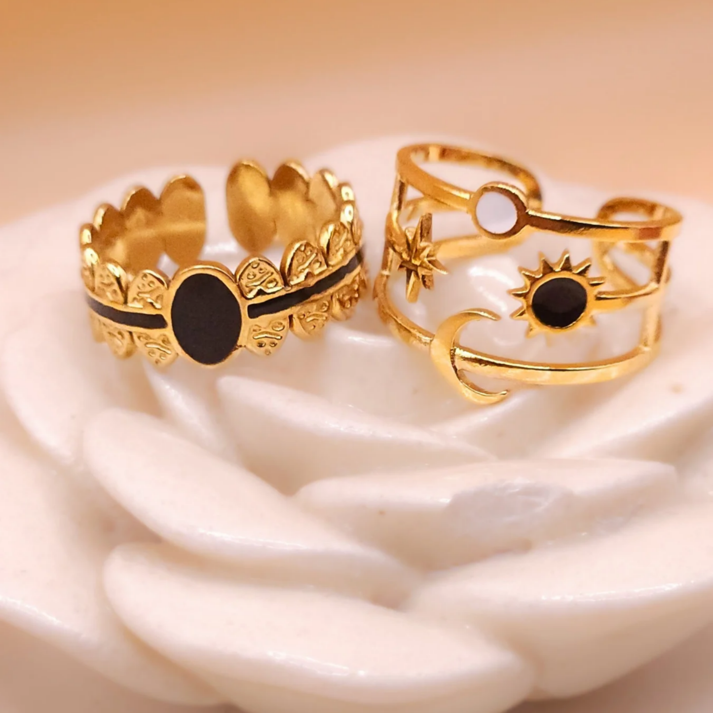 Gold Adjustable Sun Ring