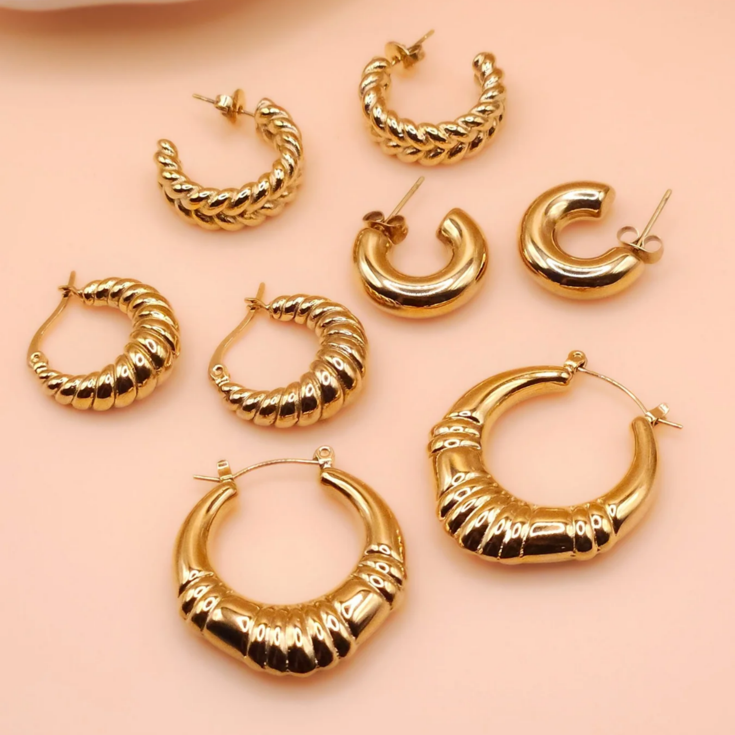 Vintage Hollow Hoops