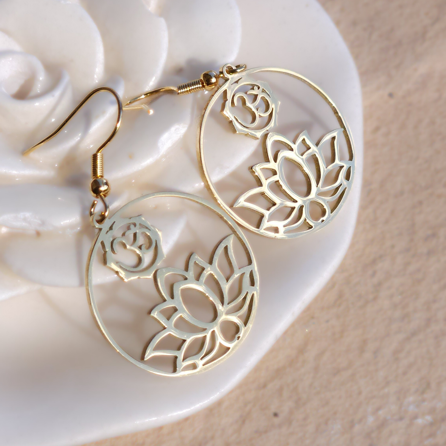 Summer Lotus Dangle Earrings