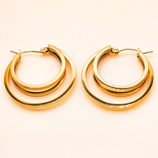 Luxe Layered Gold Hoops