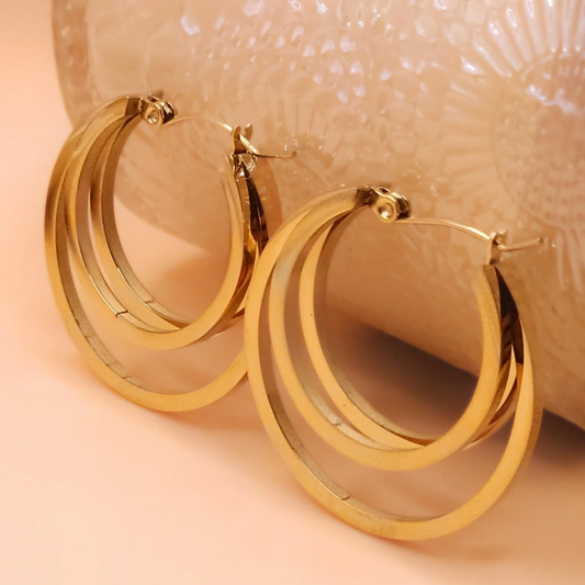 Luxe Layered Gold Hoops
