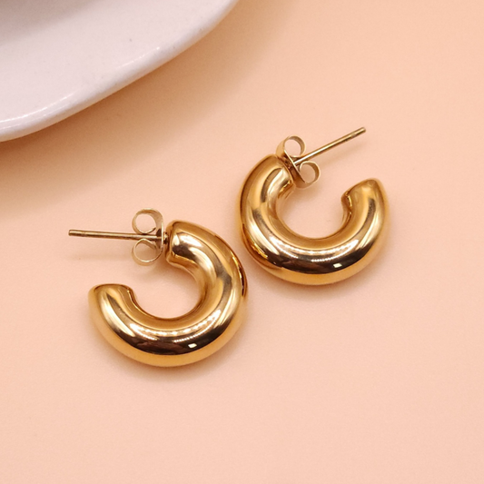 Minimalist Gold Chunky Earrings