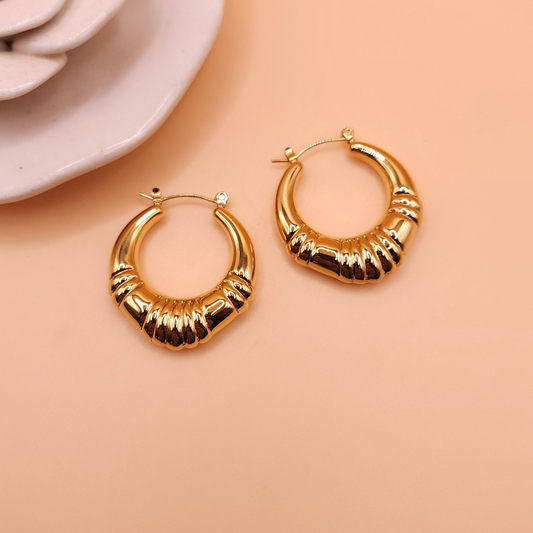 Vintage Hollow Hoops